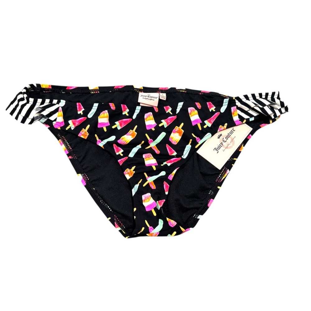 Juicy Couture Colorful Popsicle ruffle Bikini Bottom Size L